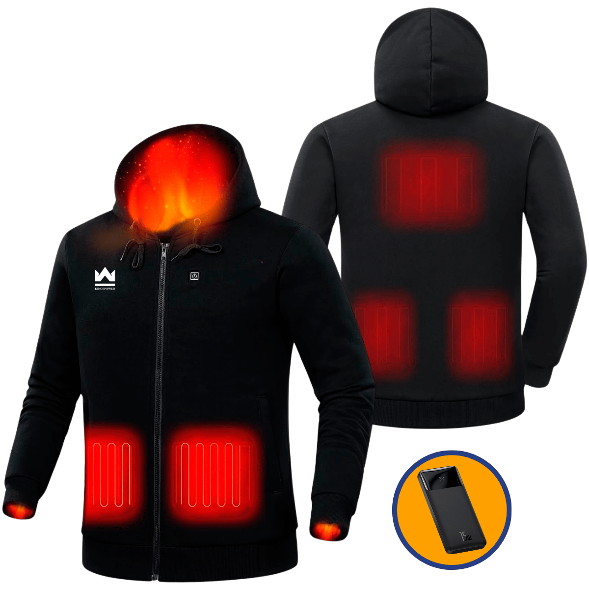 Verwarmd vest KingsPower - voorkant