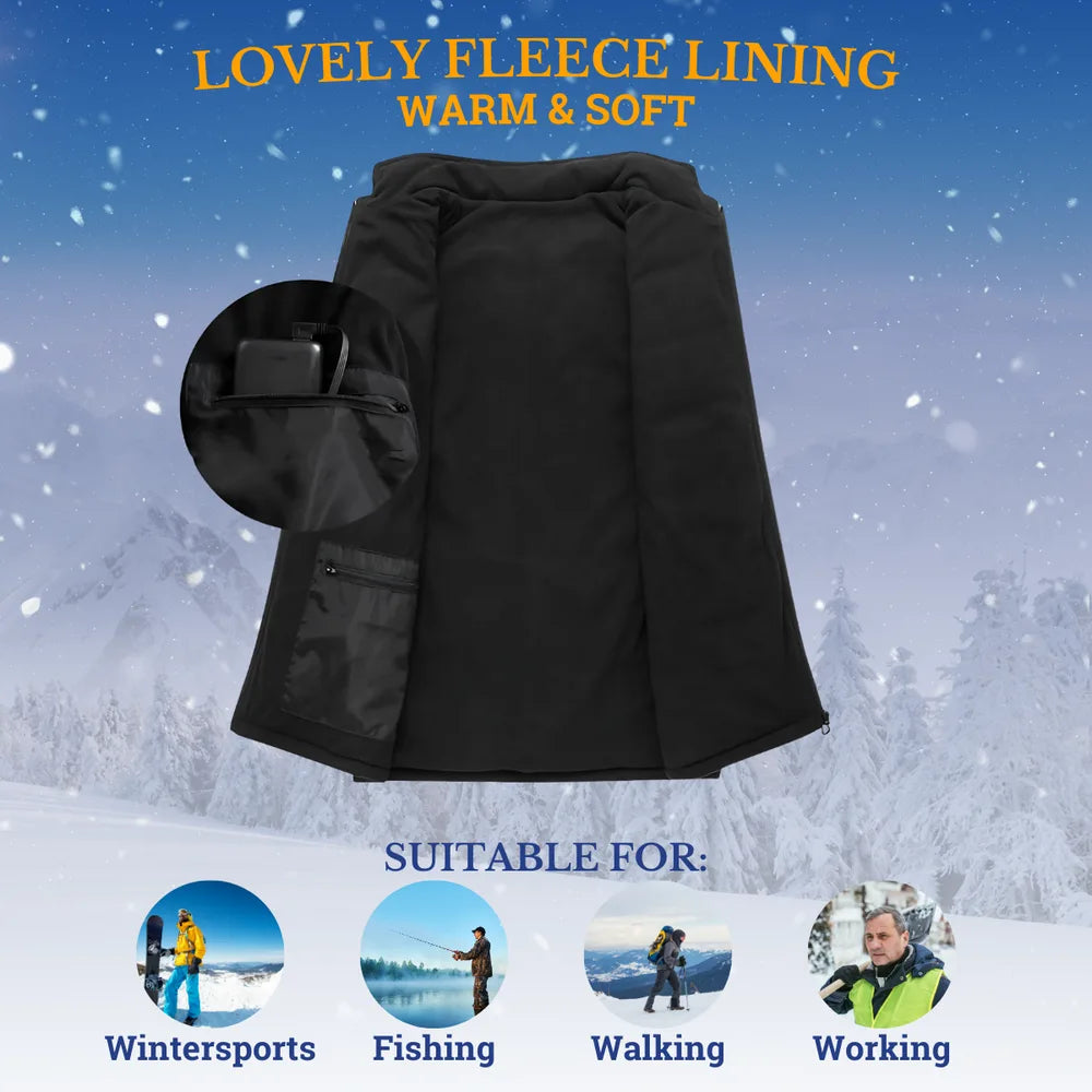 Fleece voering verwarmde bodywarmer dames KingsPower