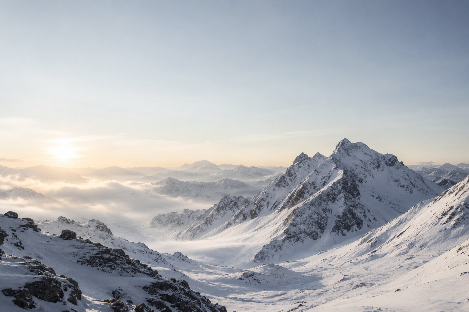 Winterlandschap voor verwarmde kleding van Kingspower