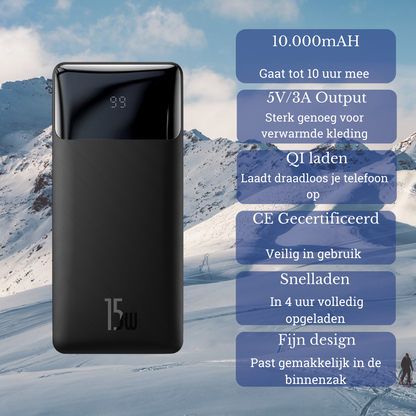 Powerbank met Dubbele USB Ingang - 10.000mAH - 5V - realkingspower