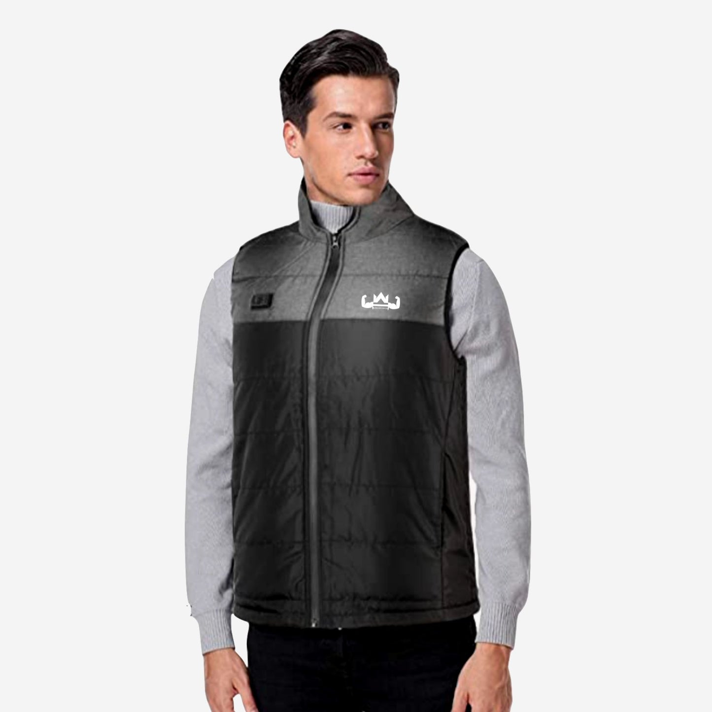 Verwarmde Bodywarmer Heren Dames. - Grijs/Zwart